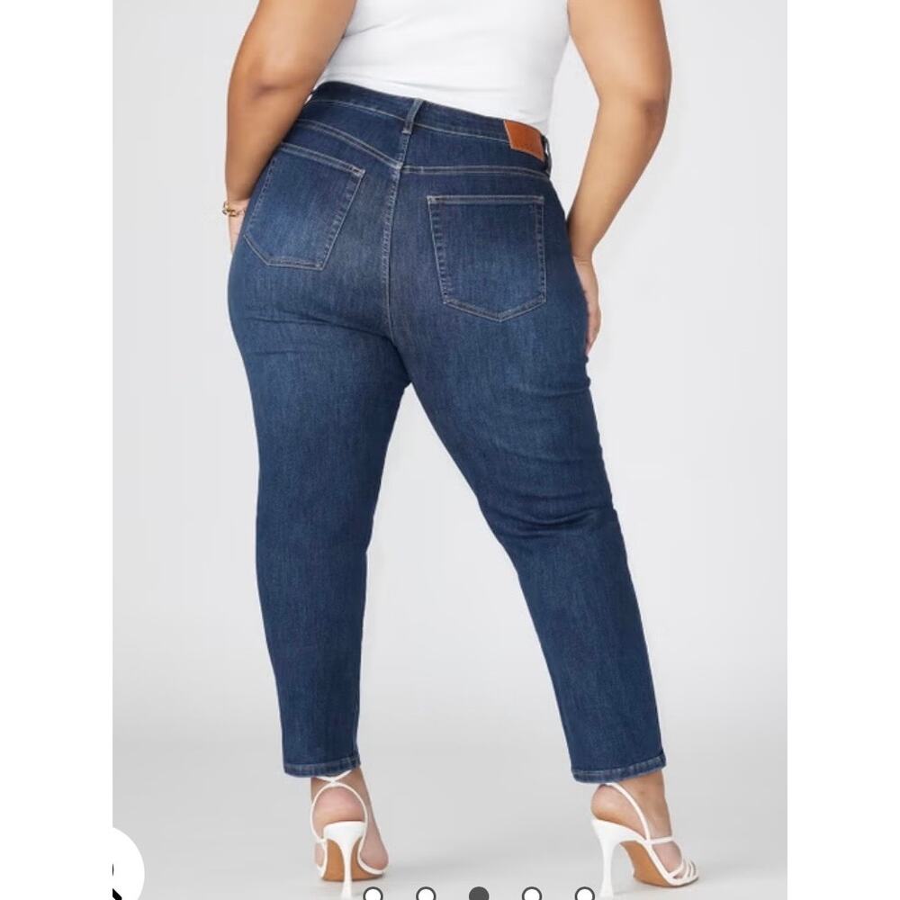 Eloquii The Leigh Super Stretch Slim Leg Jean Blue Size 18 NWT Plus Size Denim - Picture 2 of 11